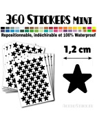 360 Etoiles 1,2 cm - Stickers mini gommettes