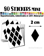 80 Losanges 2 cm - Stickers mini gommettes