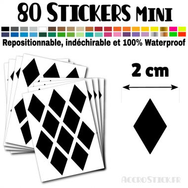 80 Losanges 2 cm - Stickers mini gommettes