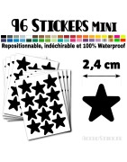 96 Etoiles 2,4 cm - Stickers mini gommettes