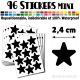 96 Etoiles 2,4 cm - Stickers mini gommettes