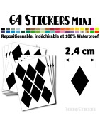 64 Losanges 2,4 cm - Stickers mini gommettes