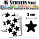 48 Etoiles 3 cm - Stickers mini gommettes