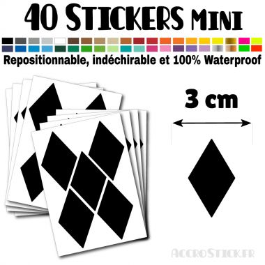 40 Losanges 3 cm - Stickers mini gommettes