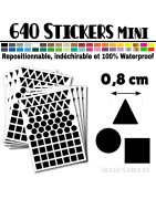 640 Formes Mixtes de 0,8 cm - Stickers mini gommettes
