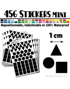 456 Formes Mixtes de 1 cm - Stickers mini gommettes