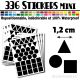 336 Formes Mixtes de 1,2 cm - Stickers mini gommettes