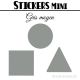 232 Formes Mixtes de 1,4 cm - Stickers mini gommettes