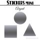 128 Formes Mixtes de 2 cm - Stickers mini gommettes
