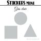 128 Formes Mixtes de 2 cm - Stickers mini gommettes
