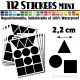 112 Formes Mixtes de 2,2 cm - Stickers mini gommettes