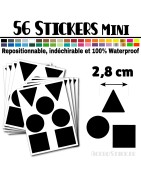 56 Formes Mixtes de 2,8 cm - Stickers mini gommettes