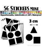 56 Formes Mixtes de 3 cm - Stickers mini gommettes