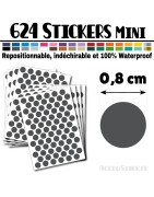 624 Ronds 0,8 cm - Stickers mini gommettes