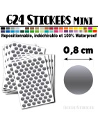 624 Ronds 0,8 cm - Stickers mini gommettes