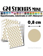 624 Ronds 0,8 cm - Stickers mini gommettes