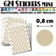 624 Ronds 0,8 cm - Stickers mini gommettes