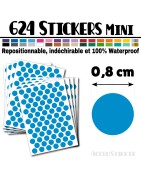 624 Ronds 0,8 cm - Stickers mini gommettes