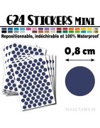 624 Ronds 0,8 cm - Stickers mini gommettes
