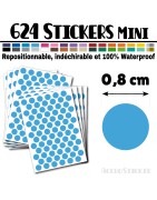 624 Ronds 0,8 cm - Stickers mini gommettes