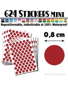 624 Ronds 0,8 cm - Stickers mini gommettes