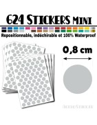 624 Ronds 0,8 cm - Stickers mini gommettes