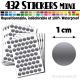 432 Ronds 1 cm - Stickers mini gommettes
