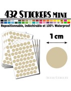432 Ronds 1 cm - Stickers mini gommettes