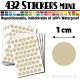 432 Ronds 1 cm - Stickers mini gommettes