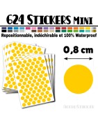 624 Ronds 0,8 cm - Stickers mini gommettes