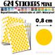 624 Ronds 0,8 cm - Stickers mini gommettes