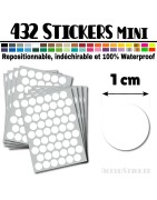 432 Ronds 1 cm - Stickers mini gommettes