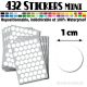 432 Ronds 1 cm - Stickers mini gommettes