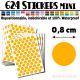 624 Ronds 0,8 cm - Stickers mini gommettes