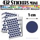 432 Ronds 1 cm - Stickers mini gommettes