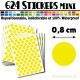 624 Ronds 0,8 cm - Stickers mini gommettes