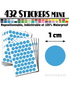 432 Ronds 1 cm - Stickers mini gommettes