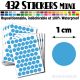 432 Ronds 1 cm - Stickers mini gommettes
