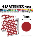 432 Ronds 1 cm - Stickers mini gommettes