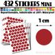 432 Ronds 1 cm - Stickers mini gommettes