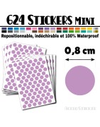 624 Ronds 0,8 cm - Stickers mini gommettes