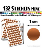 432 Ronds 1 cm - Stickers mini gommettes