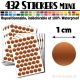 432 Ronds 1 cm - Stickers mini gommettes