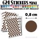 624 Ronds 0,8 cm - Stickers mini gommettes