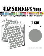 432 Ronds 1 cm - Stickers mini gommettes