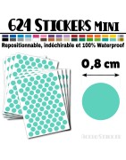 624 Ronds 0,8 cm - Stickers mini gommettes
