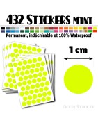 432 Ronds 1 cm - Stickers mini gommettes