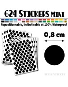 624 Ronds 0,8 cm - Stickers mini gommettes