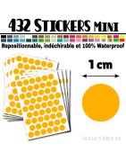 432 Ronds 1 cm - Stickers mini gommettes
