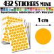 432 Ronds 1 cm - Stickers mini gommettes